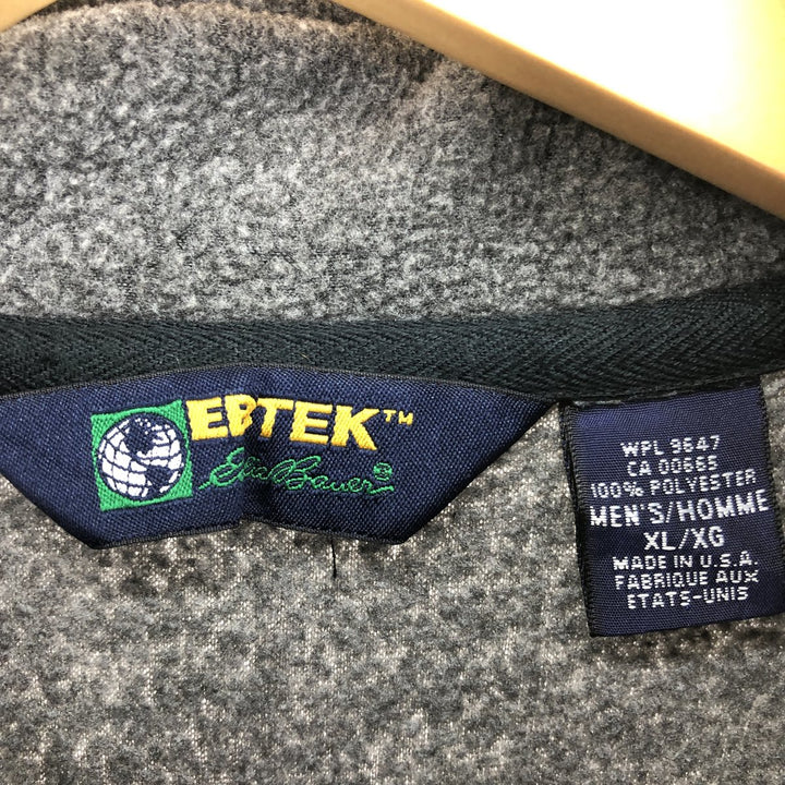 90'S Eddie Bauer EBTEK Half Zip Fleece Pullover Made in USA Men's XL Vintage /eaa449219