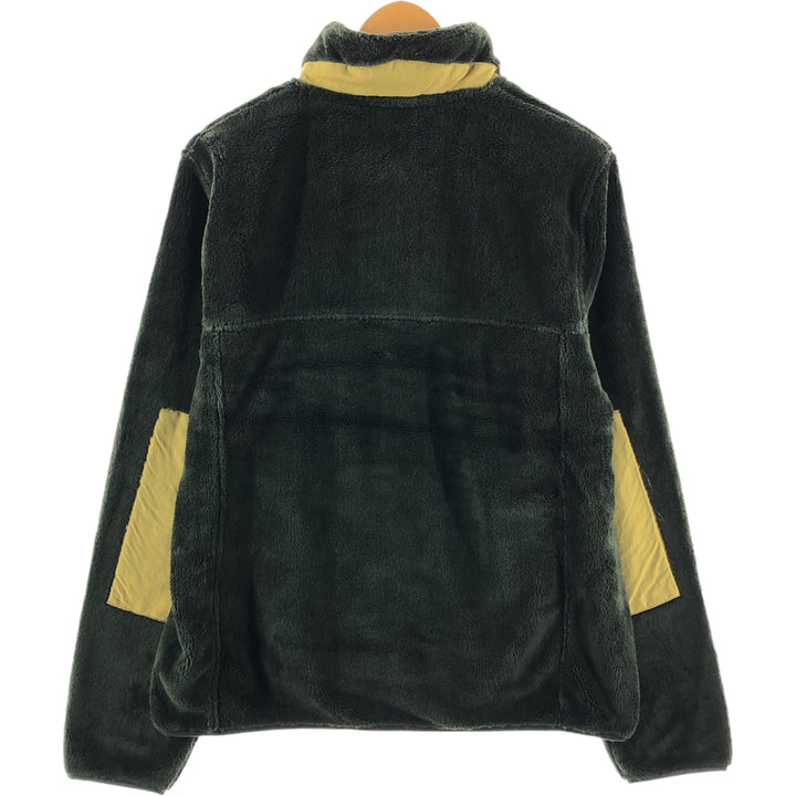 LLBean Half Snap Fleece Pullover, Men's Size Medium polyester Green type dark green Vintage Second Hand