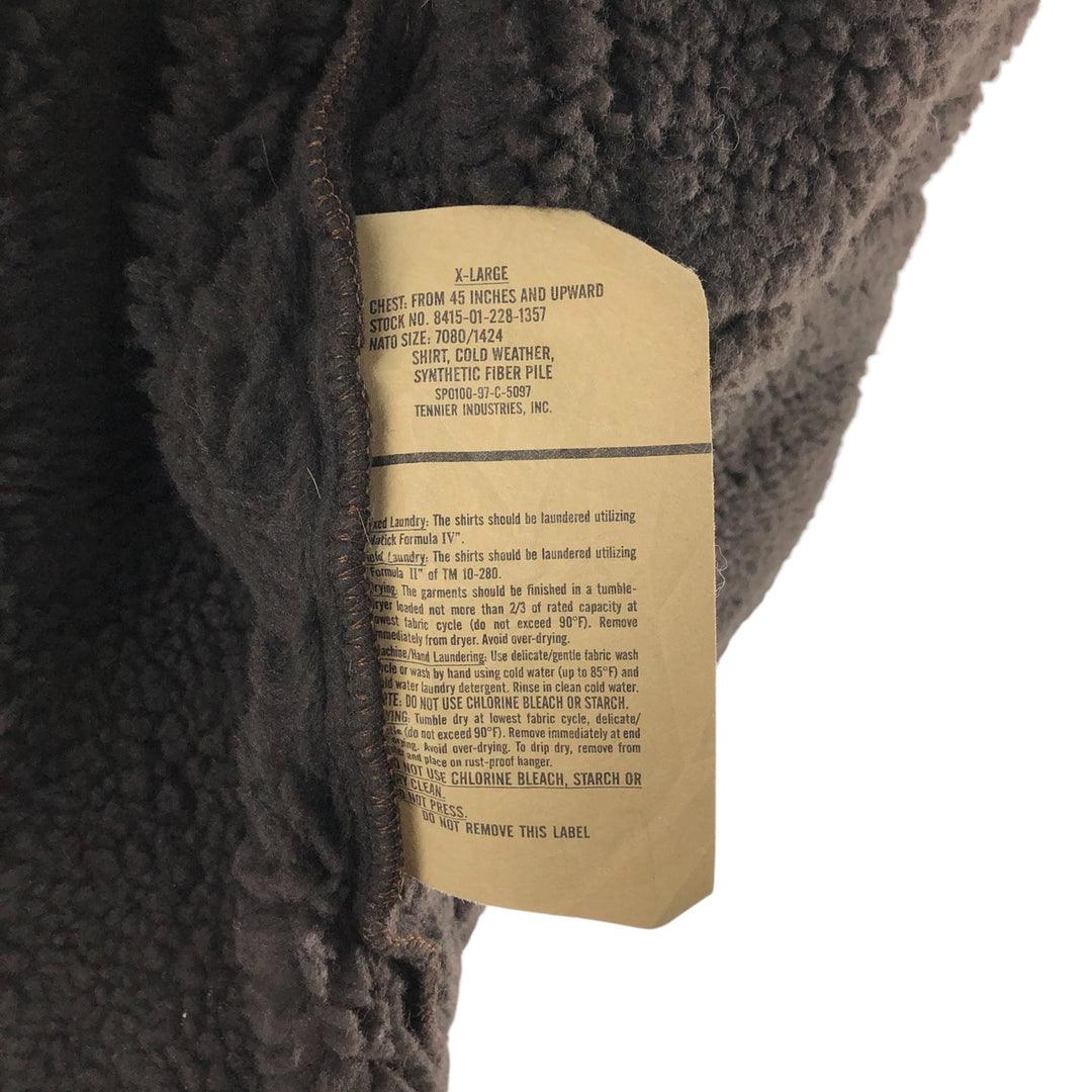 90'S US military genuine bear jacket, military fleece jacket, made in USA, X-LARGE, equivalent to men's XL, vintage /eaa449325