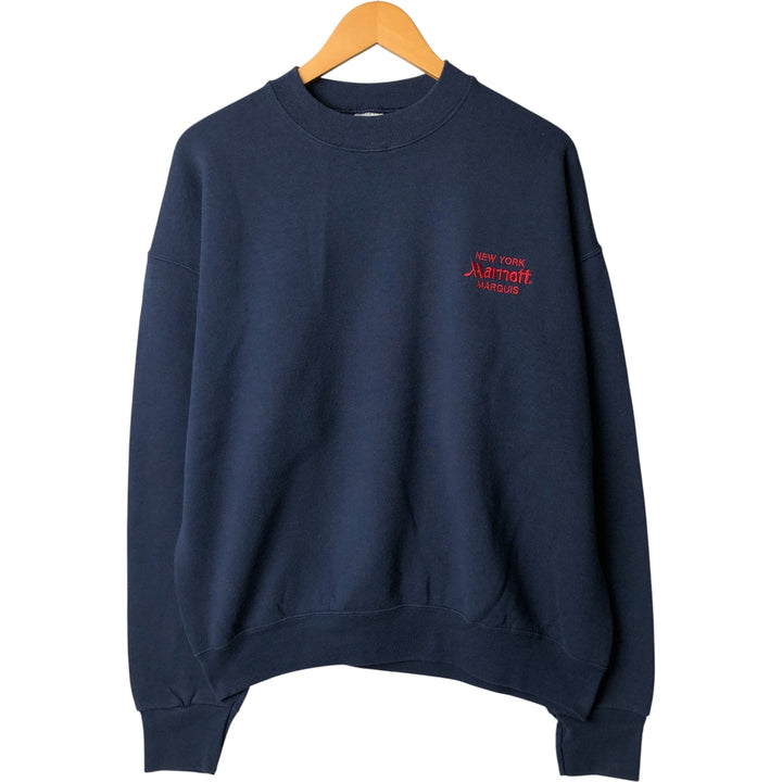2000'S Fruit of the Loom sweatshirt, men's size L cotton navy blue type Vintage Second Hand