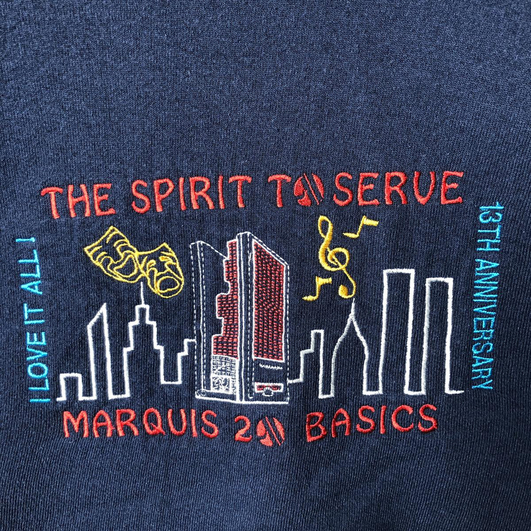 2000'S Fruit of the Loom sweatshirt, men's size L cotton navy blue type Vintage Second Hand