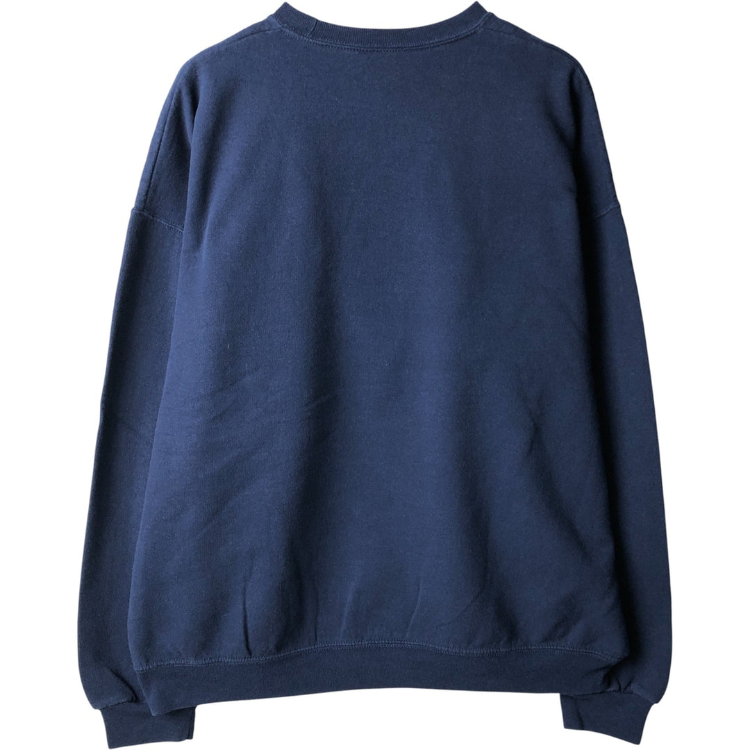Vintage 90s-00'S Jerzees sweatshirt, men's size XL cotton navy blue type Vintage Second Hand
