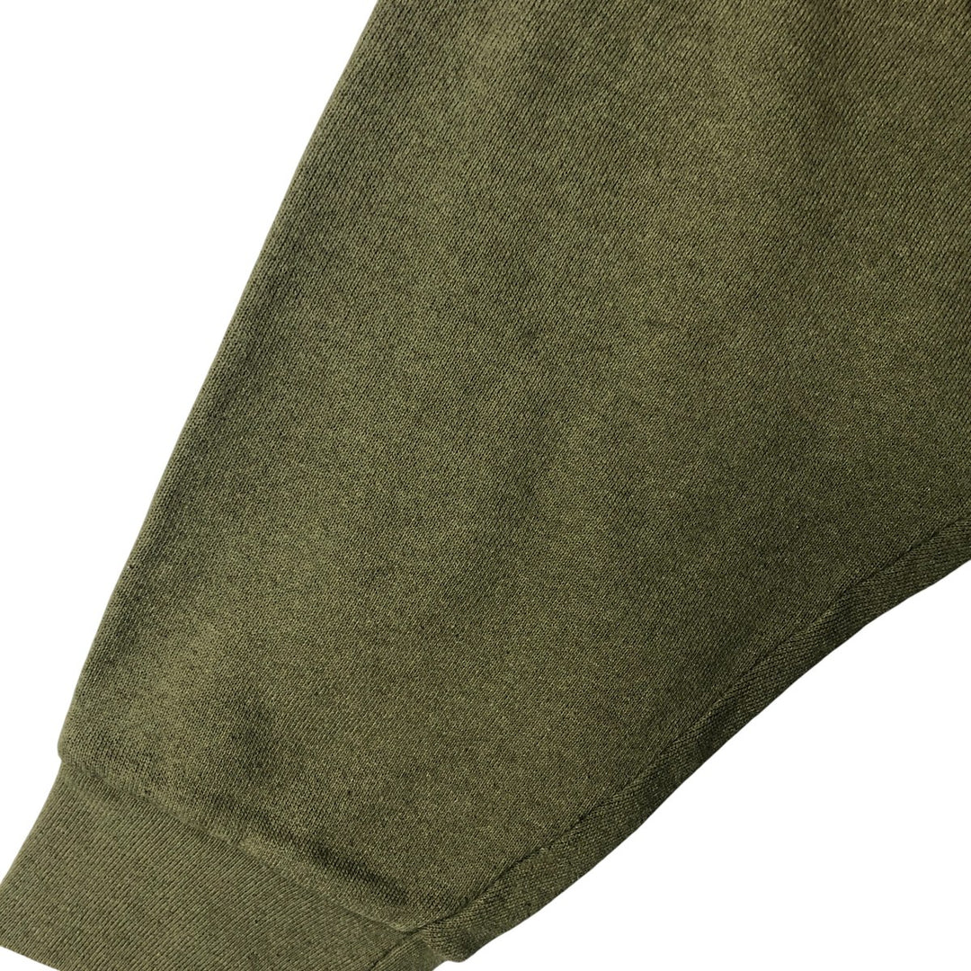 USMC United States Marine Corps Printed Sweatshirt, Made in USA, Men's Size Medium cotton Khaki type Vintage Second Hand