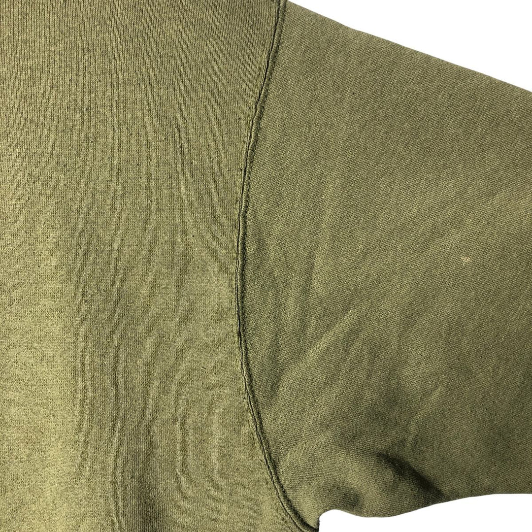 USMC United States Marine Corps Printed Sweatshirt, Made in USA, Men's Size Medium cotton Khaki type Vintage Second Hand