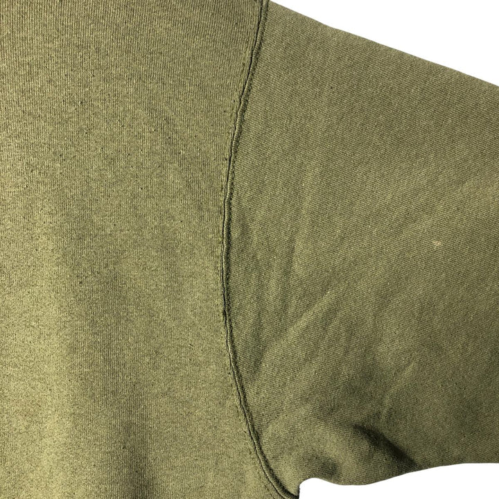 USMC United States Marine Corps Printed Sweatshirt, Made in USA, Men's Size Medium cotton Khaki type Vintage Second Hand