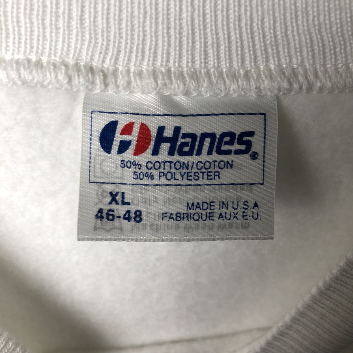 Vintage 90'S Hanes Irish Mist Print Sweatshirt, Made in USA, Men's Size XL cotton white type Vintage Second Hand