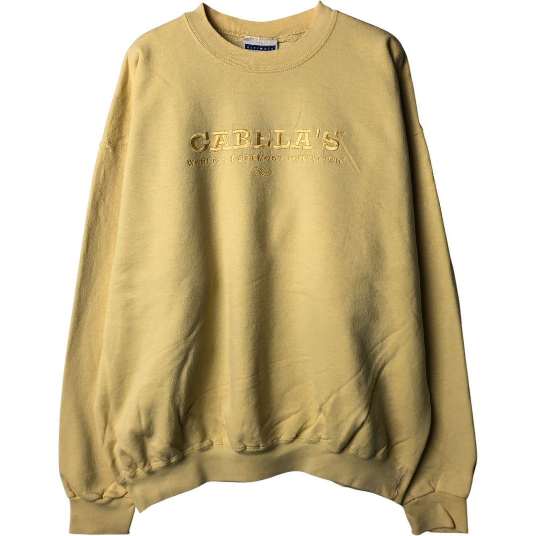 Vintage 90'S Hanes Ultimate Cotton Sweatshirt, Men's Size L cotton lemon yellow Vintage Second Hand
