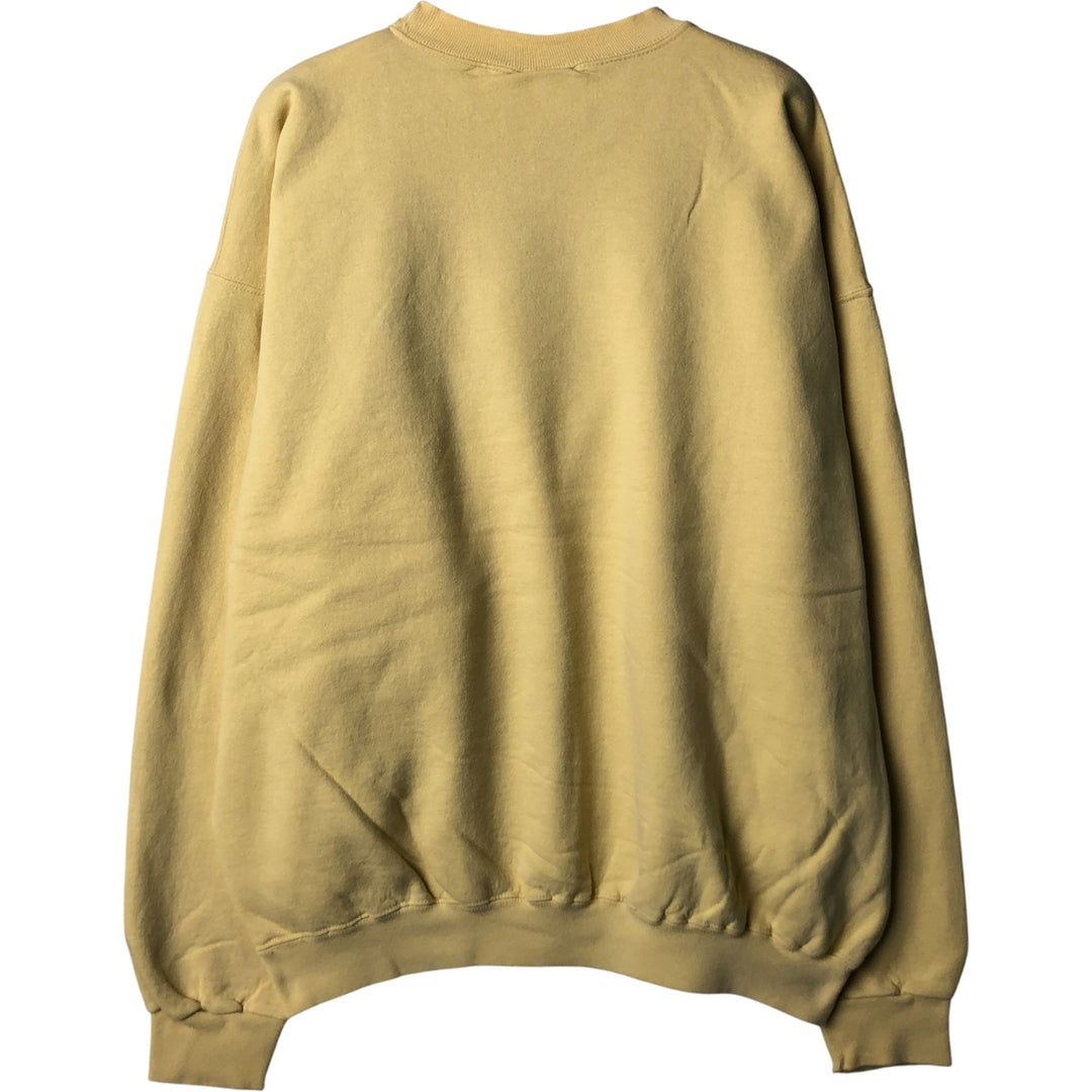 Vintage 90'S Hanes Ultimate Cotton Sweatshirt, Men's Size L cotton lemon yellow Vintage Second Hand