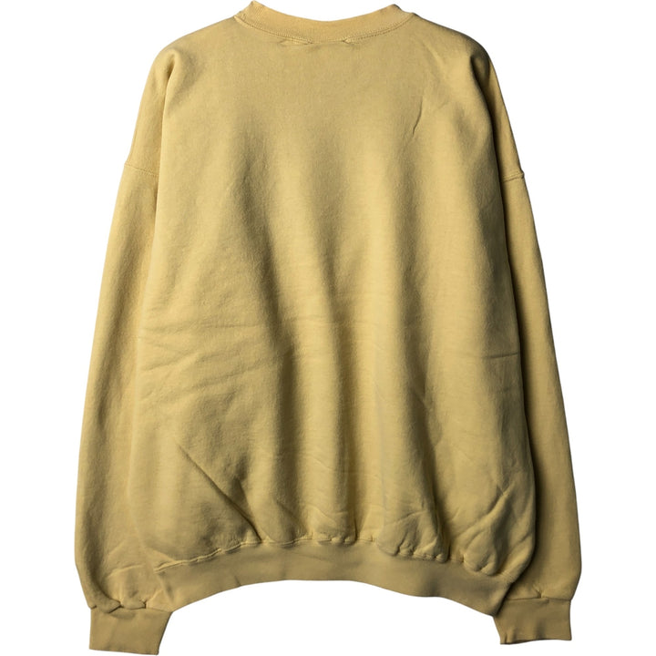 Vintage 90'S Hanes Ultimate Cotton Sweatshirt, Men's Size L cotton lemon yellow Vintage Second Hand