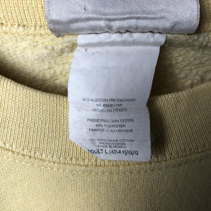 Vintage 90'S Hanes Ultimate Cotton Sweatshirt, Men's Size L cotton lemon yellow Vintage Second Hand