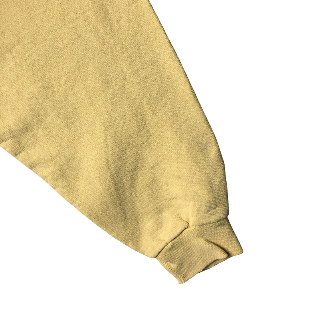 Vintage 90'S Hanes Ultimate Cotton Sweatshirt, Men's Size L cotton lemon yellow Vintage Second Hand