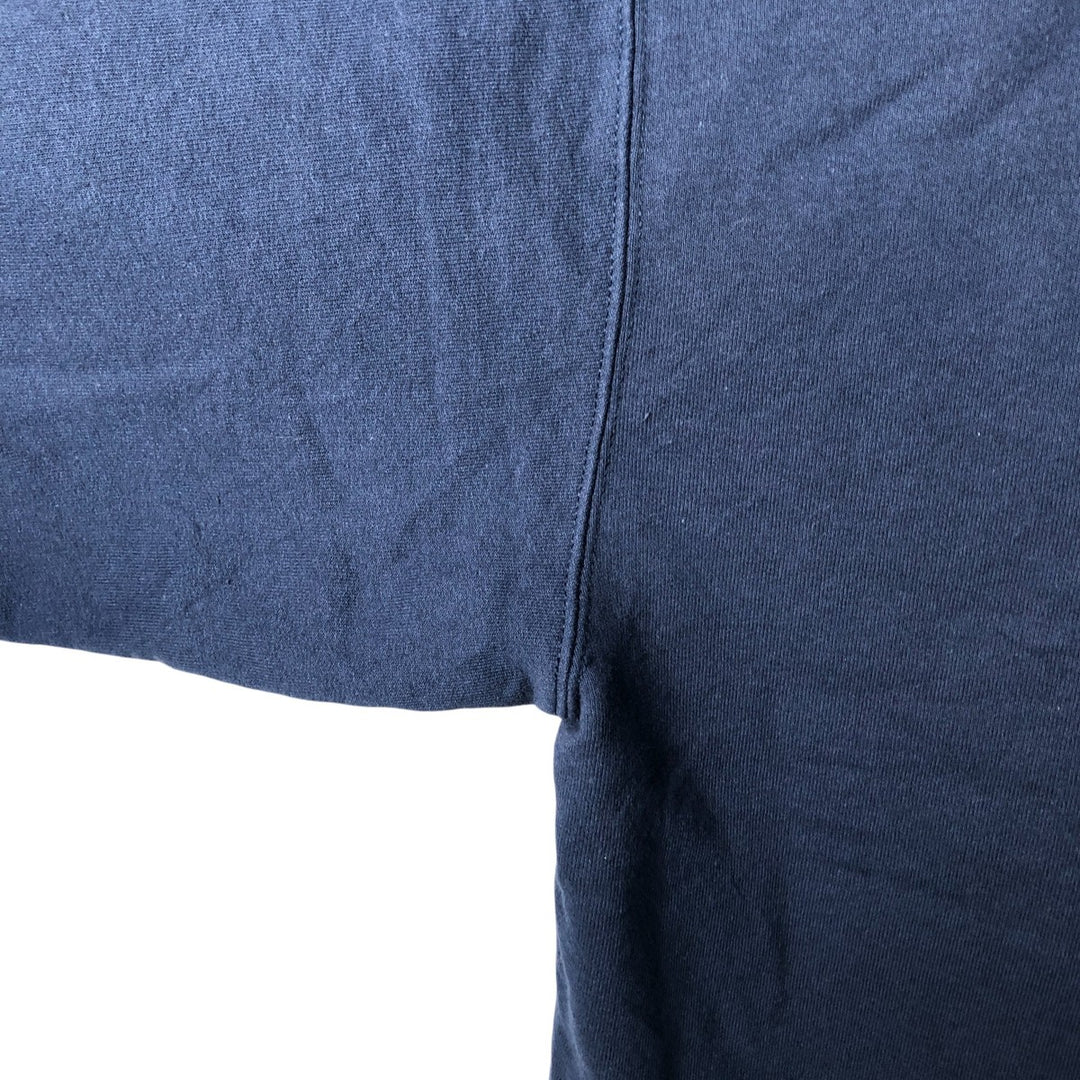 PORT and COMPANY Printed Sweatshirt, Men's XL cotton navy blue type Vintage Second Hand