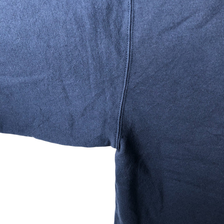 PORT and COMPANY Printed Sweatshirt, Men's XL cotton navy blue type Vintage Second Hand