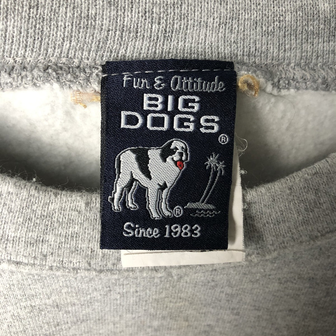 BIG DOGS Dog Print Animal Sweatshirt, Men's XXL cotton gray type Vintage Second Hand