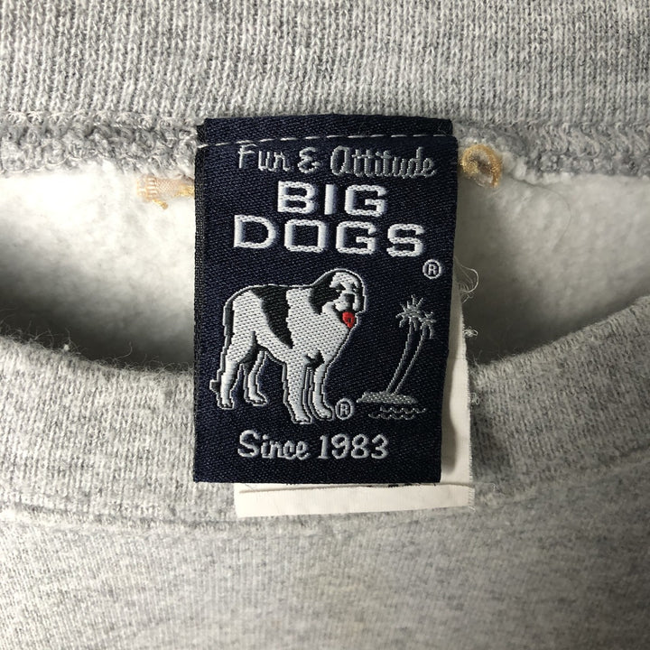 BIG DOGS Dog Print Animal Sweatshirt, Men's XXL cotton gray type Vintage Second Hand
