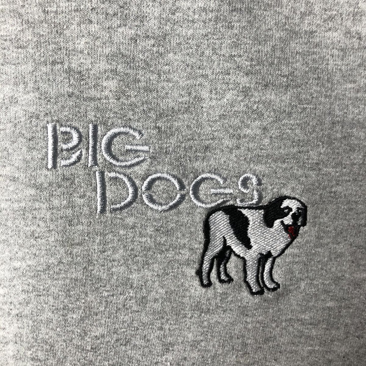 BIG DOGS Dog Print Animal Sweatshirt, Men's XXL cotton gray type Vintage Second Hand