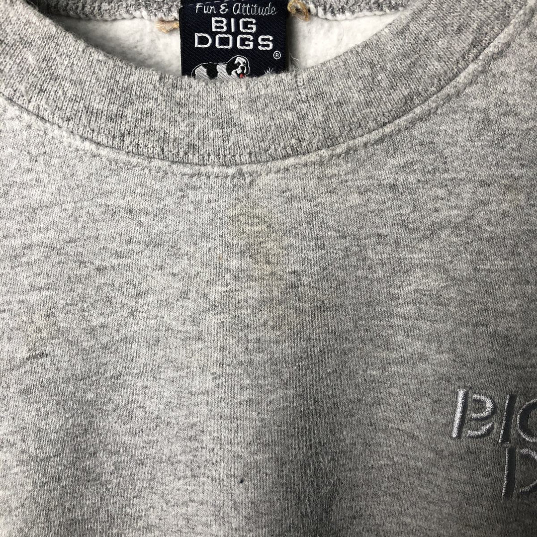 BIG DOGS Dog Print Animal Sweatshirt, Men's XXL cotton gray type Vintage Second Hand