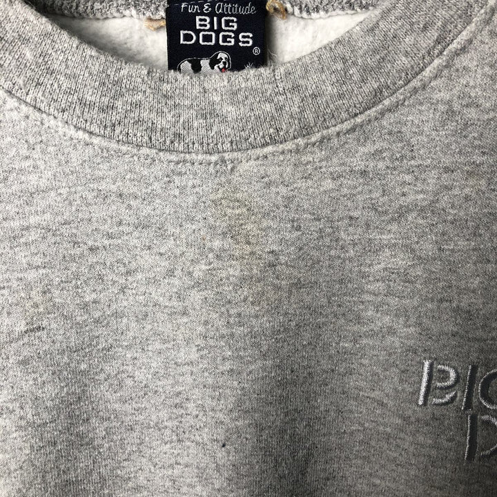 BIG DOGS Dog Print Animal Sweatshirt, Men's XXL cotton gray type Vintage Second Hand