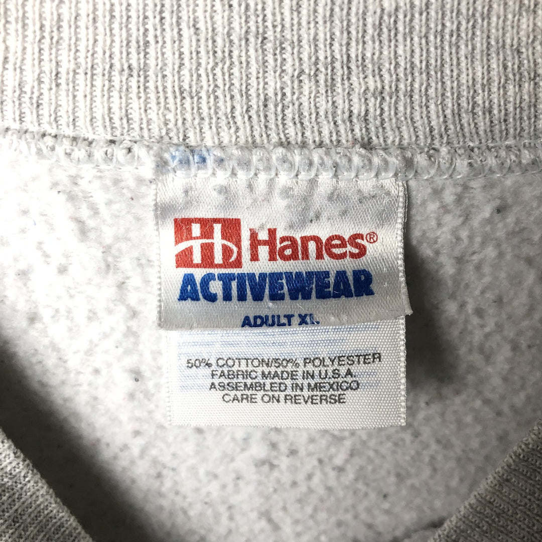 2000'S Hanes ACTIVEWEAR Printed Sweatshirt, Men's Size XL cotton gray type Vintage Second Hand