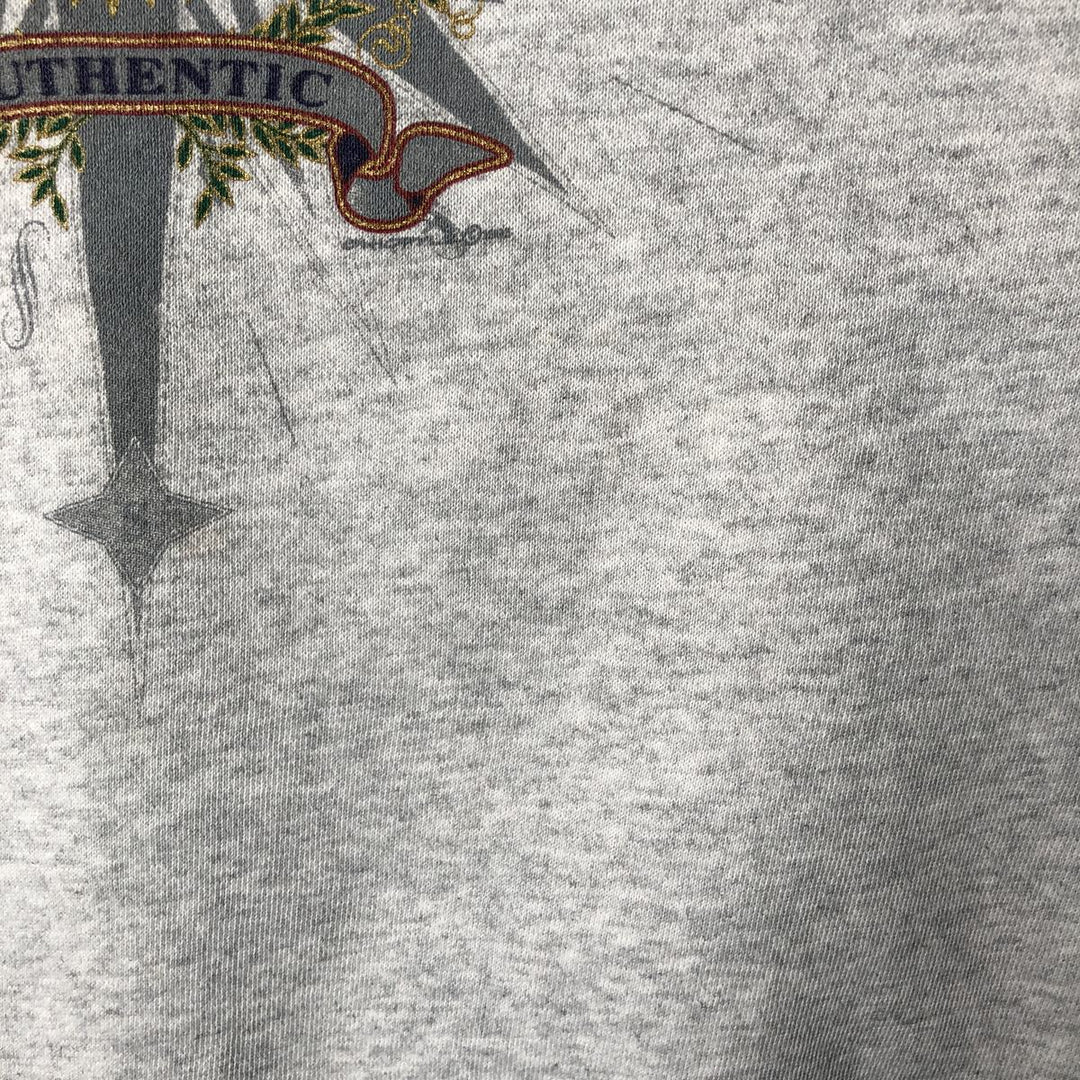 2000'S Hanes ACTIVEWEAR Printed Sweatshirt, Men's Size XL cotton gray type Vintage Second Hand