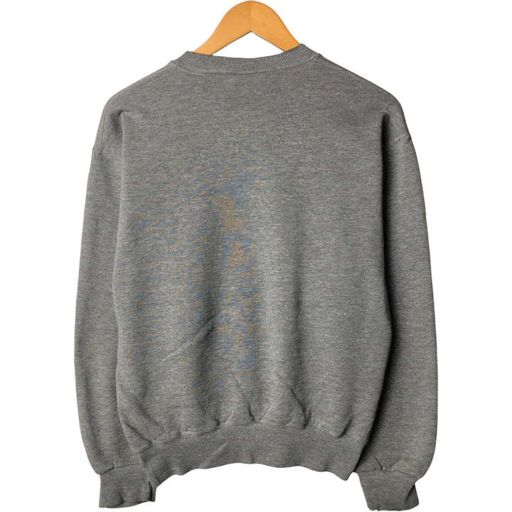 90'S Russell College Sweatshirt, Made in USA, Men's M, Vintage polyester gray type Vintage Second Hand