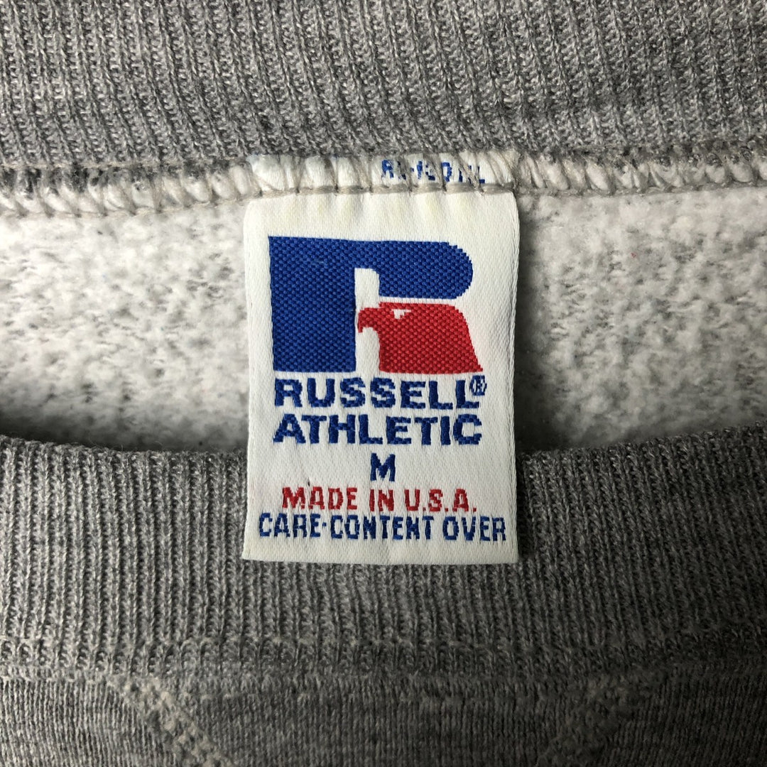 90'S Russell College Sweatshirt, Made in USA, Men's M, Vintage polyester gray type Vintage Second Hand