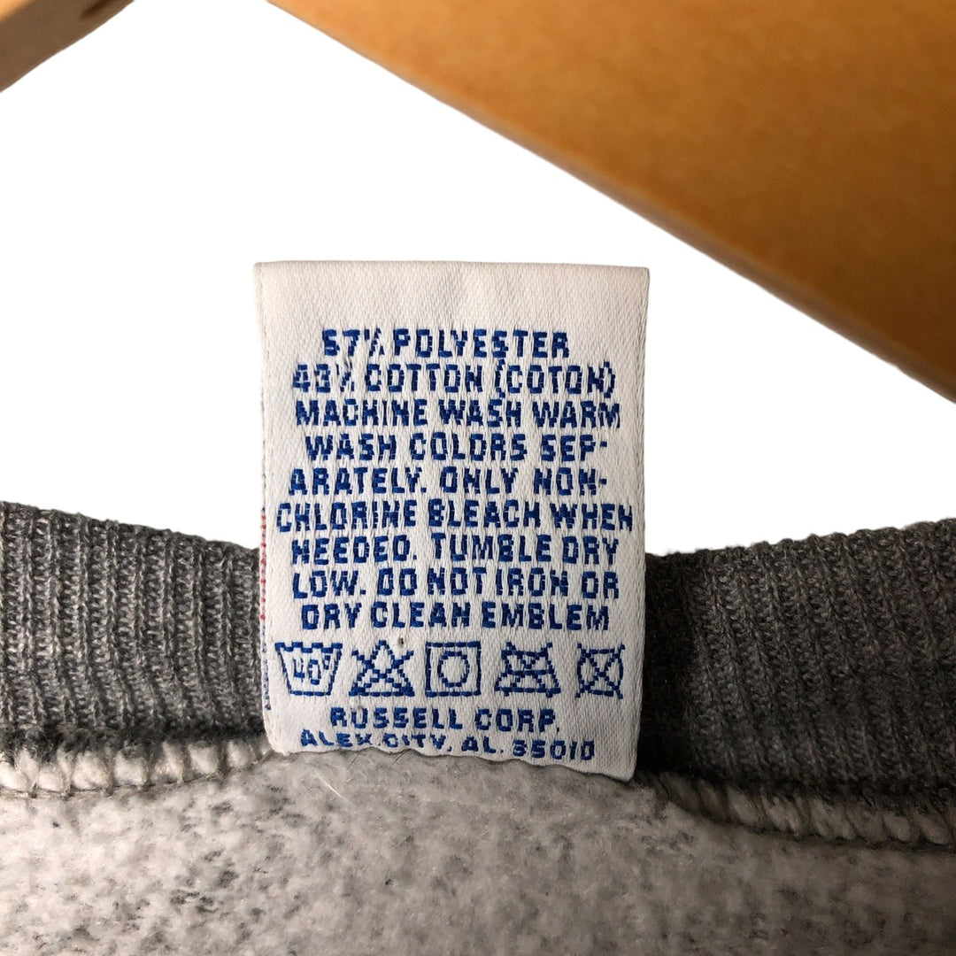 90'S Russell College Sweatshirt, Made in USA, Men's M, Vintage polyester gray type Vintage Second Hand