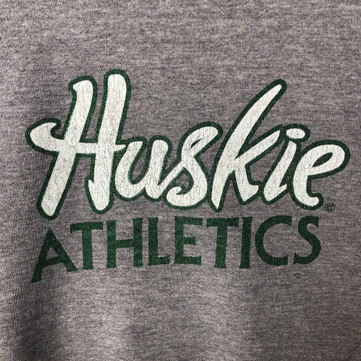 90'S Russell College Sweatshirt, Made in USA, Men's M, Vintage polyester gray type Vintage Second Hand