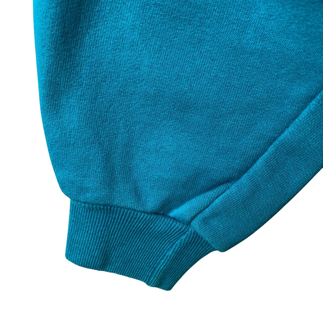 Vintage 90'S Sun Triangle print sweatshirt, made in the USA, size L, men's cotton turquoise blue Vintage Second Hand