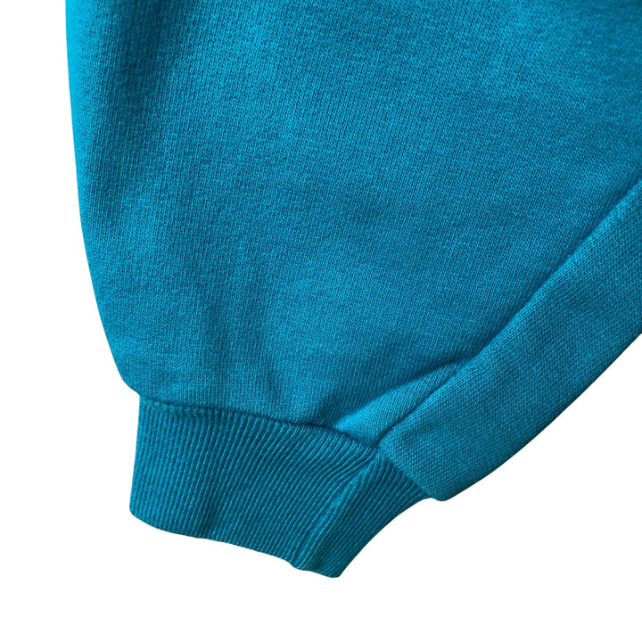 Vintage 90'S Sun Triangle print sweatshirt, made in the USA, size L, men's cotton turquoise blue Vintage Second Hand