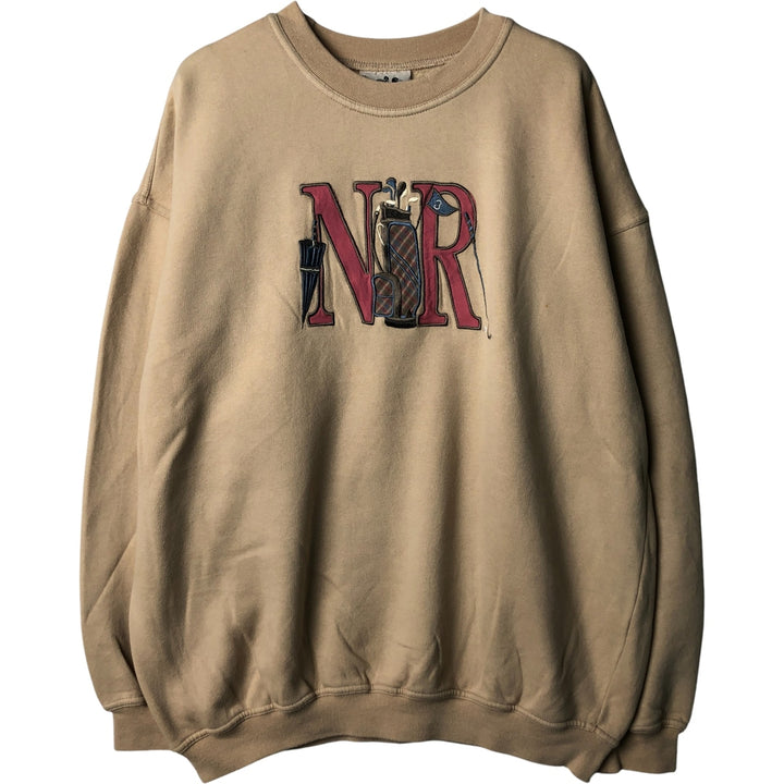 Vintage 90'S NORTHERN sweatshirt, size L, men's cotton Beige type Vintage Second Hand
