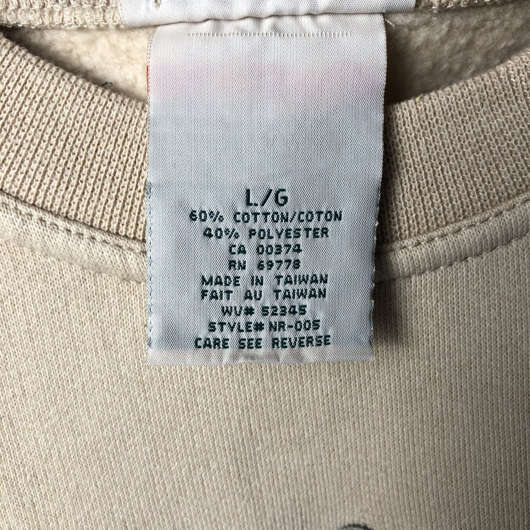 Vintage 90'S NORTHERN sweatshirt, size L, men's cotton Beige type Vintage Second Hand