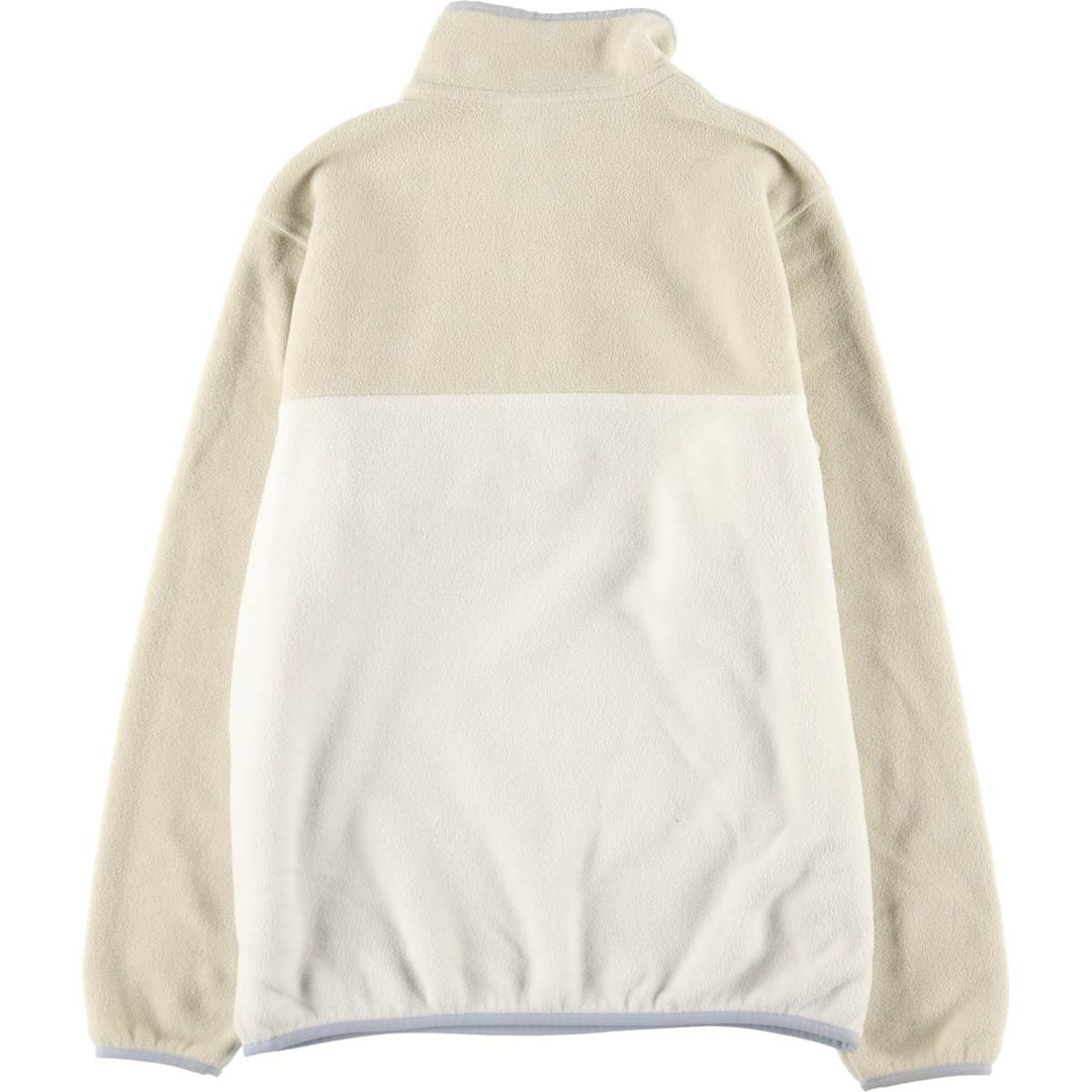Patagonia Lightweight Synchilla Snap Tee (25455FA15) - Half-Snap Fleece Pullover, Women's Size L polyester white type Vintage Second Hand