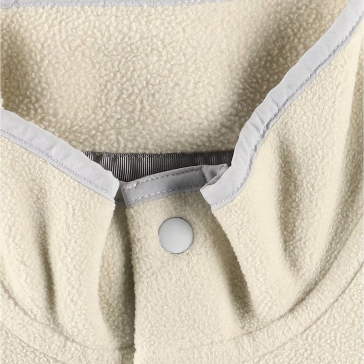 Patagonia Lightweight Synchilla Snap Tee (25455FA15) - Half-Snap Fleece Pullover, Women's Size L polyester white type Vintage Second Hand