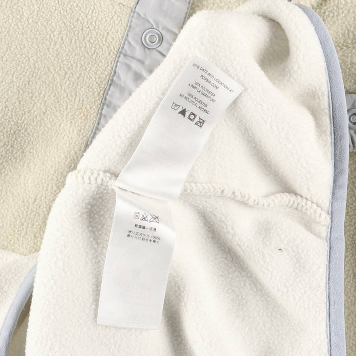Patagonia Lightweight Synchilla Snap Tee (25455FA15) - Half-Snap Fleece Pullover, Women's Size L polyester white type Vintage Second Hand