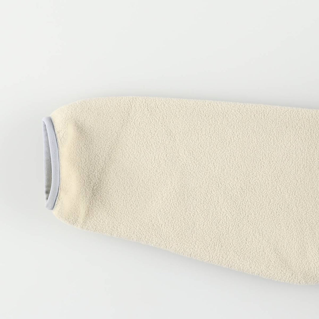 Patagonia Lightweight Synchilla Snap Tee (25455FA15) - Half-Snap Fleece Pullover, Women's Size L polyester white type Vintage Second Hand