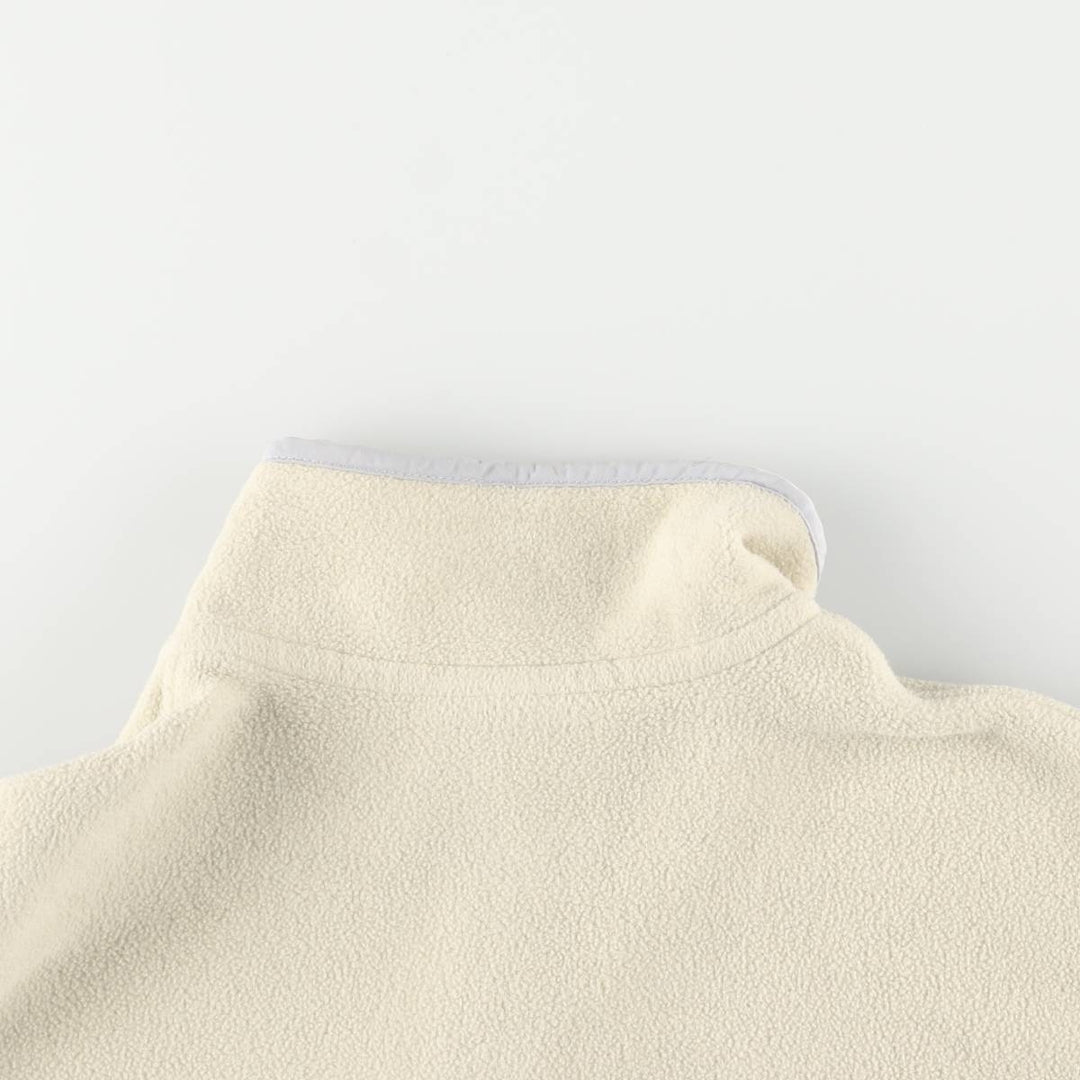 Patagonia Lightweight Synchilla Snap Tee (25455FA15) - Half-Snap Fleece Pullover, Women's Size L polyester white type Vintage Second Hand