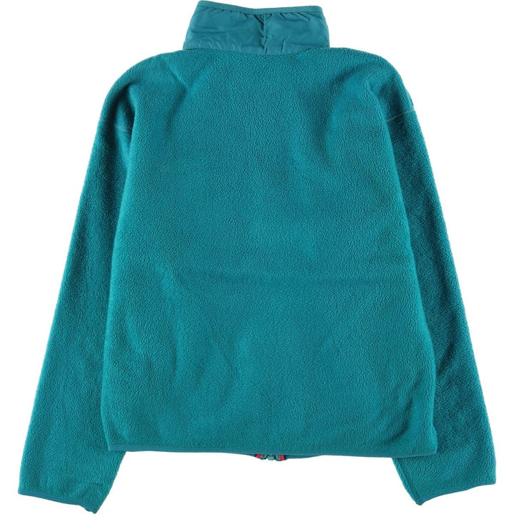 80s-90'S Patagonia Fleece Jacket, Made in USA, Men's Size Medium polyester Emerald green Vintage Second Hand