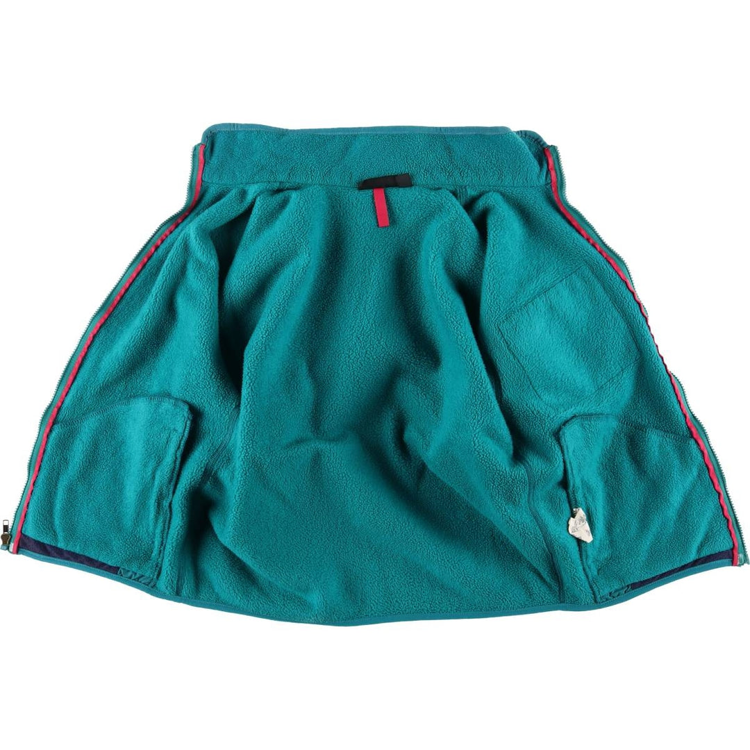 80s-90'S Patagonia Fleece Jacket, Made in USA, Men's Size Medium polyester Emerald green Vintage Second Hand