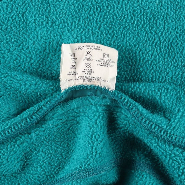 80s-90'S Patagonia Fleece Jacket, Made in USA, Men's Size Medium polyester Emerald green Vintage Second Hand