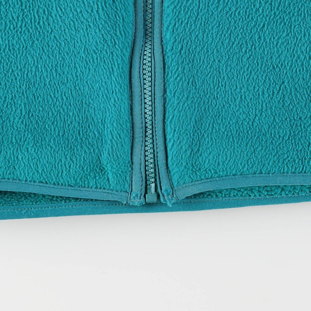 80s-90'S Patagonia Fleece Jacket, Made in USA, Men's Size Medium polyester Emerald green Vintage Second Hand