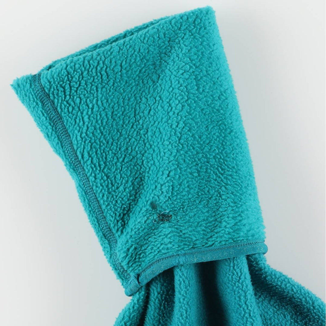 80s-90'S Patagonia Fleece Jacket, Made in USA, Men's Size Medium polyester Emerald green Vintage Second Hand