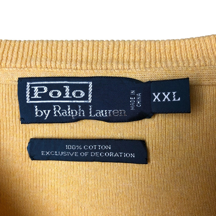 Ralph Lauren POLO by Ralph Lauren Cotton Knit Sweater Men's XXL cotton yellow type Vintage Second Hand