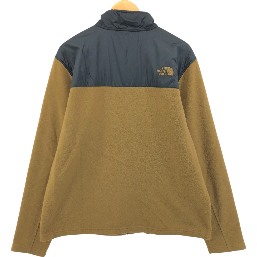 THE NORTH FACE Fleece Jacket Men's XL polyester beige type brown Vintage Second Hand