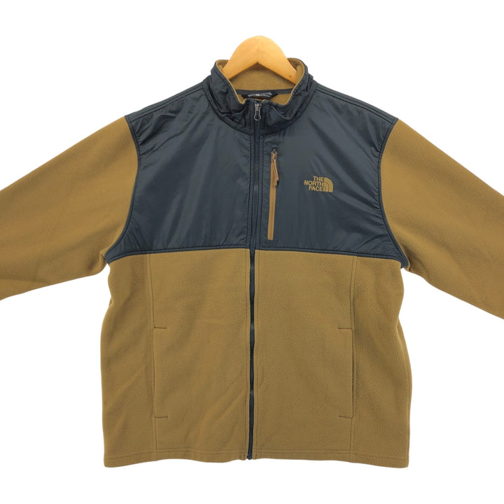 THE NORTH FACE Fleece Jacket Men's XL polyester beige type brown Vintage Second Hand