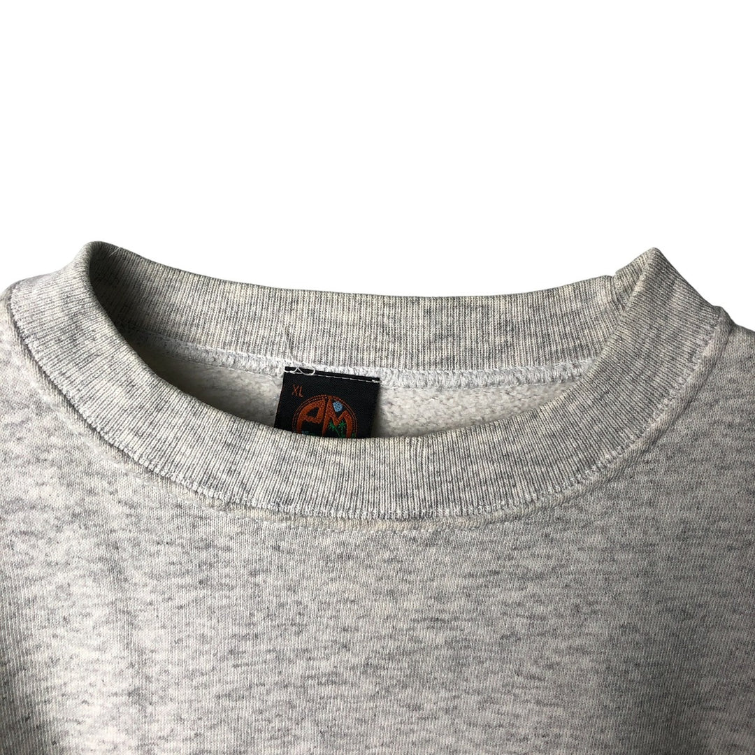 90'S Vintage PM Enterprises College Character Sweatshirt, Made in USA, Men's Size XL cotton gray type Vintage Second Hand