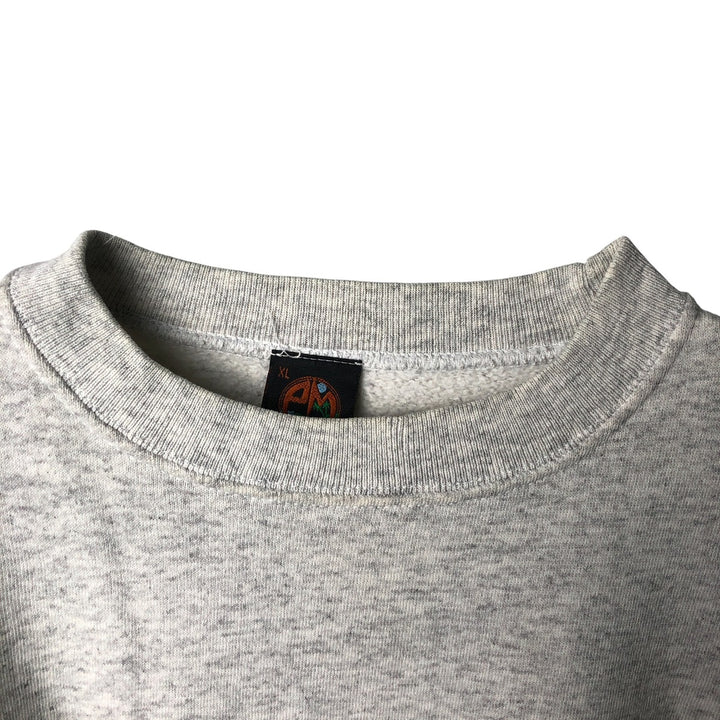90'S Vintage PM Enterprises College Character Sweatshirt, Made in USA, Men's Size XL cotton gray type Vintage Second Hand