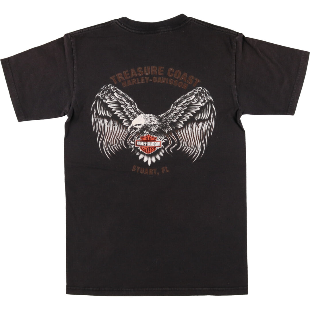 Harley-Davidson Eagle Pattern Motorcycle Bike T-shirt Men's S size / eaa449611