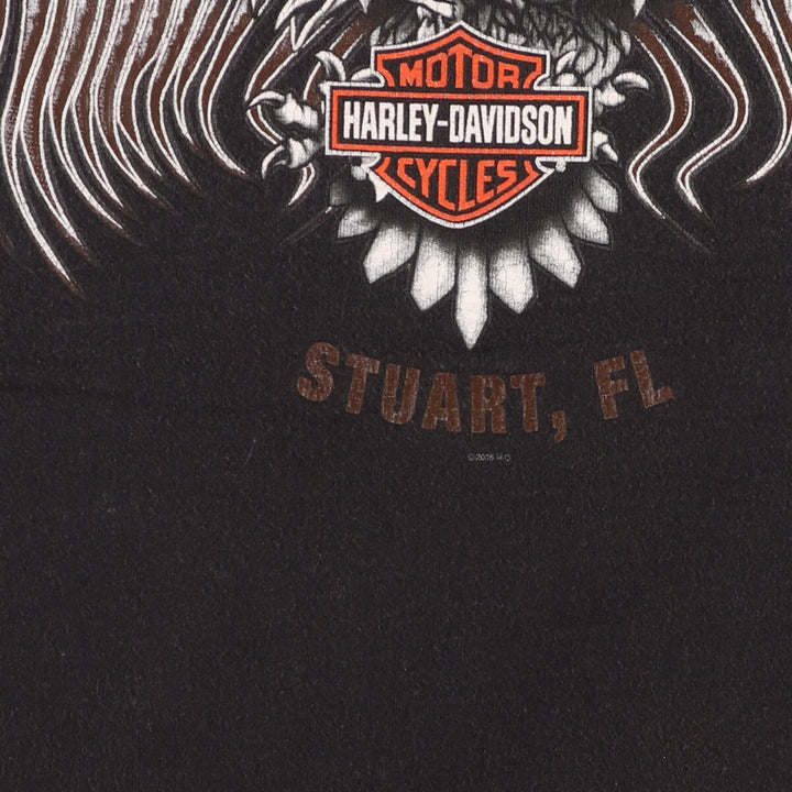 Harley-Davidson Eagle Pattern Motorcycle Bike T-shirt Men's S size / eaa449611