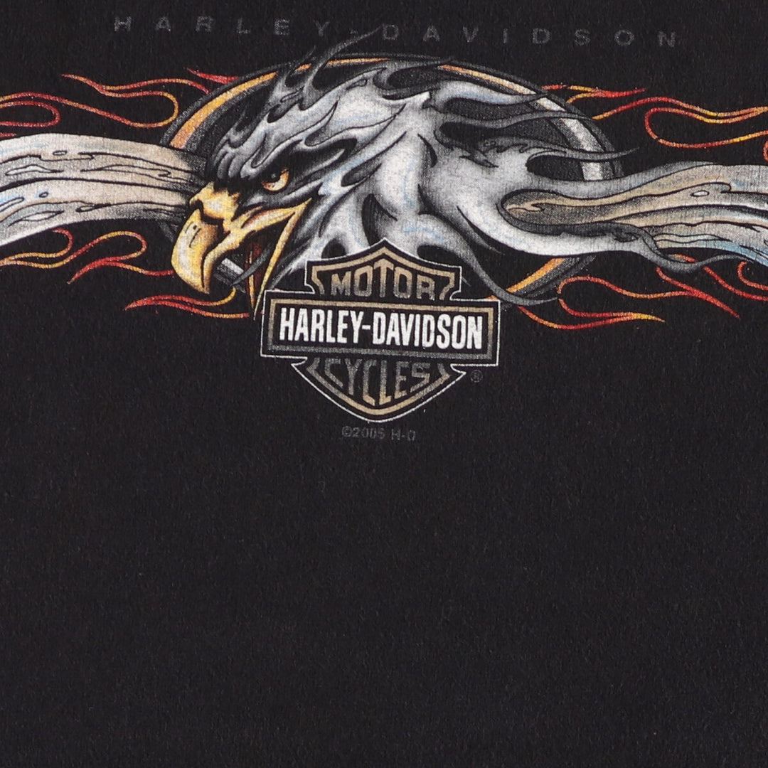 00'S Harley-Davidson Eagle Pattern Motorcycle Bike T-shirt Made in USA Men's L size /eaa449615